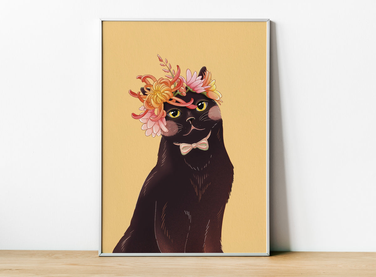 Black Cat Art Print