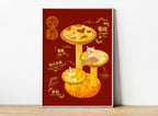 Egg Tart Cat Art Print