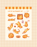 Orange Cat Sticker Sheet