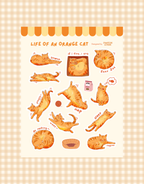 Orange Cat Sticker Sheet