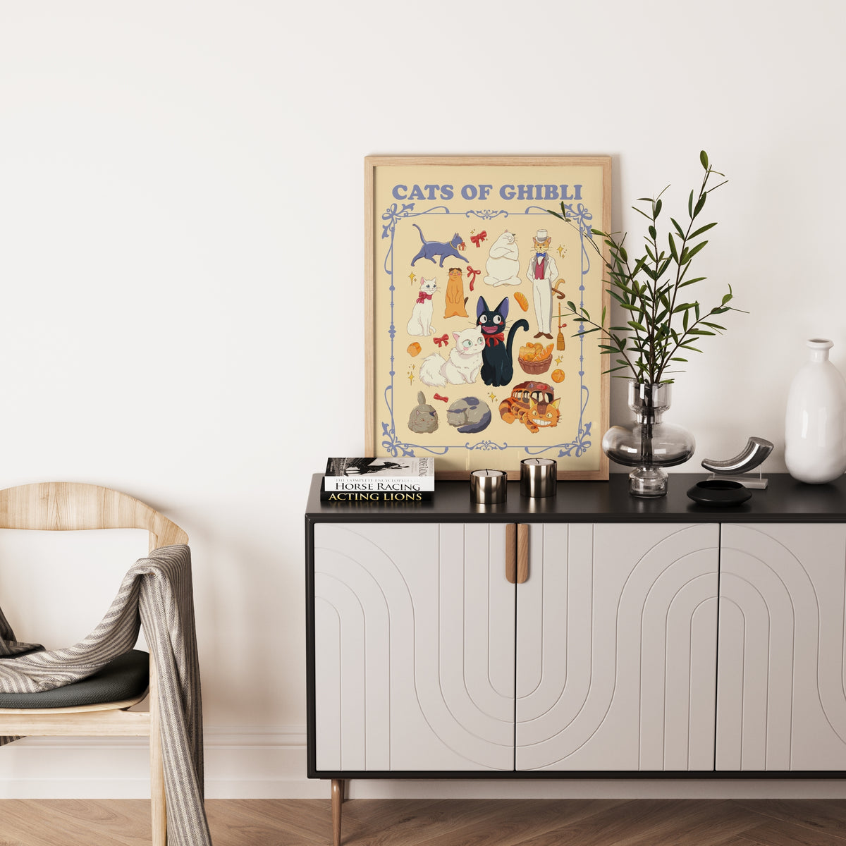 Cats of Ghibli Art Print