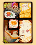 Bento Cats Art Print
