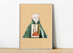 Onigiri Cat Art Print