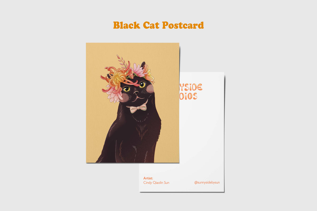 Black Cat Postcard
