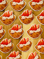 Strawberry Danish Cat Sticker