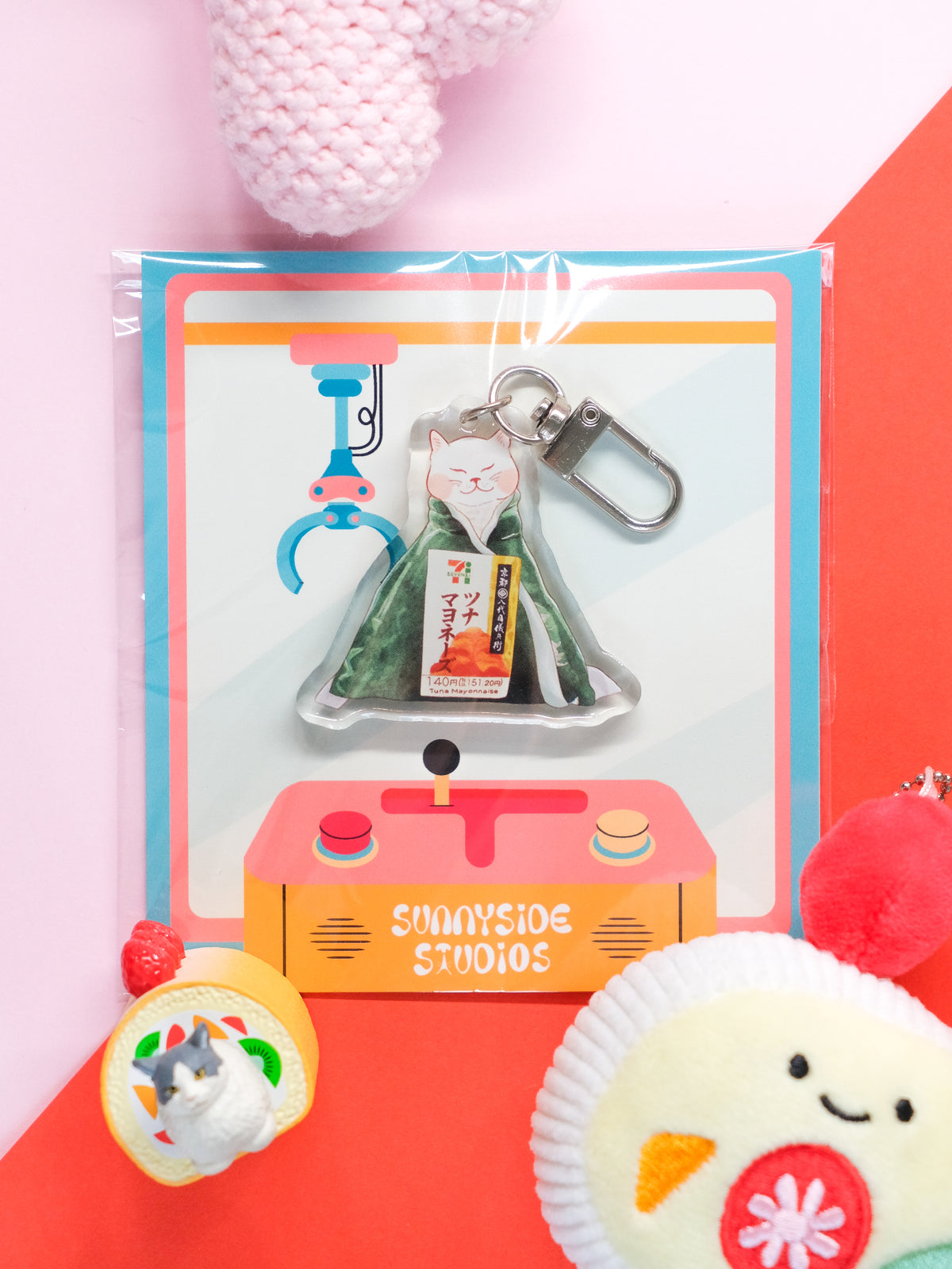 Onigiri Cat Keychain