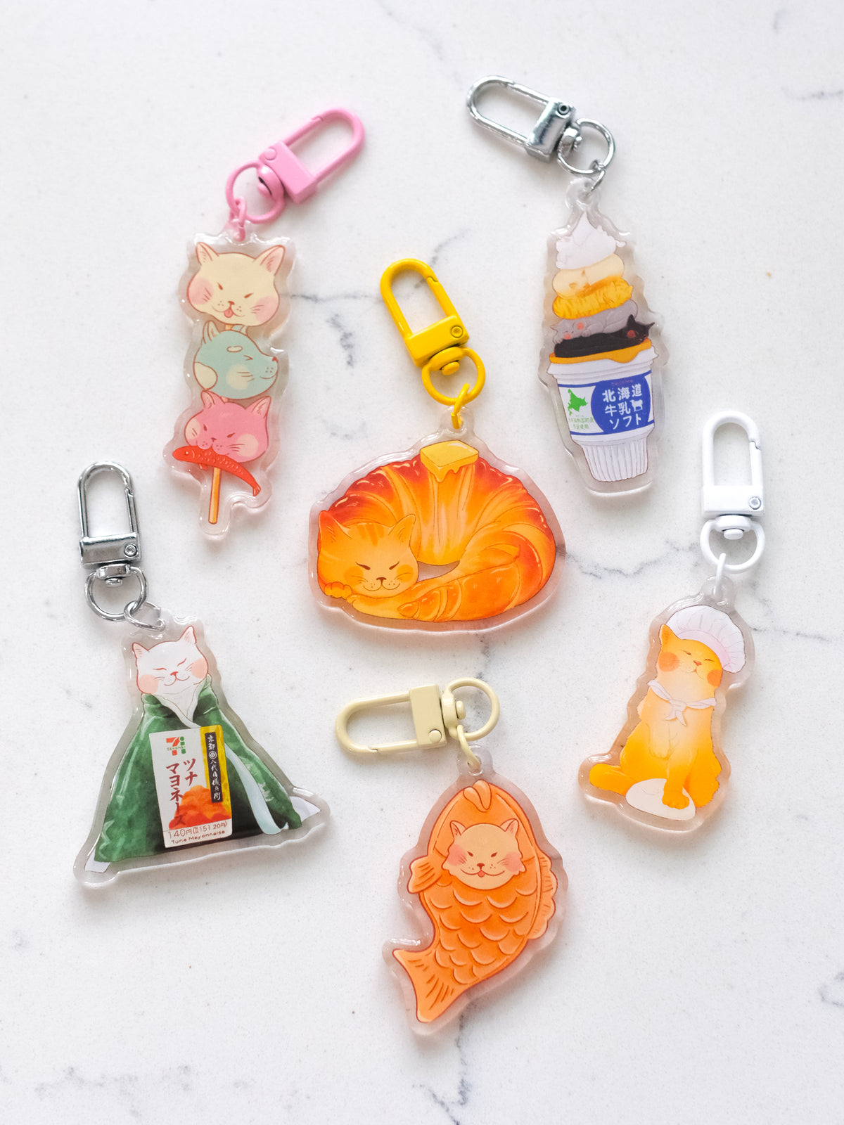 Taiyaki Cat Keychain