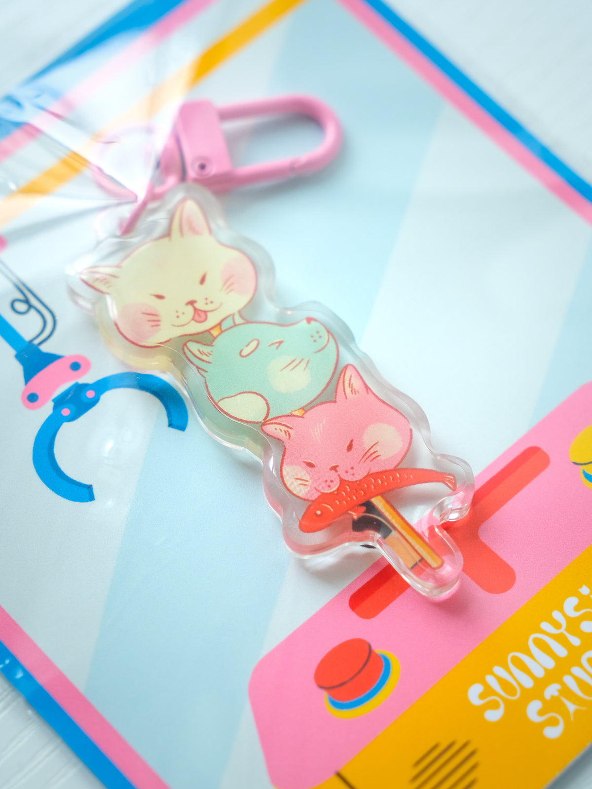 Mochi Dango Cats Keychain