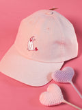 Mindful & Demure Cat | Pastel Pink Hat