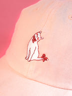 Mindful & Demure Cat | Pastel Pink Hat