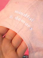 Mindful & Demure Cat | Pastel Pink Hat