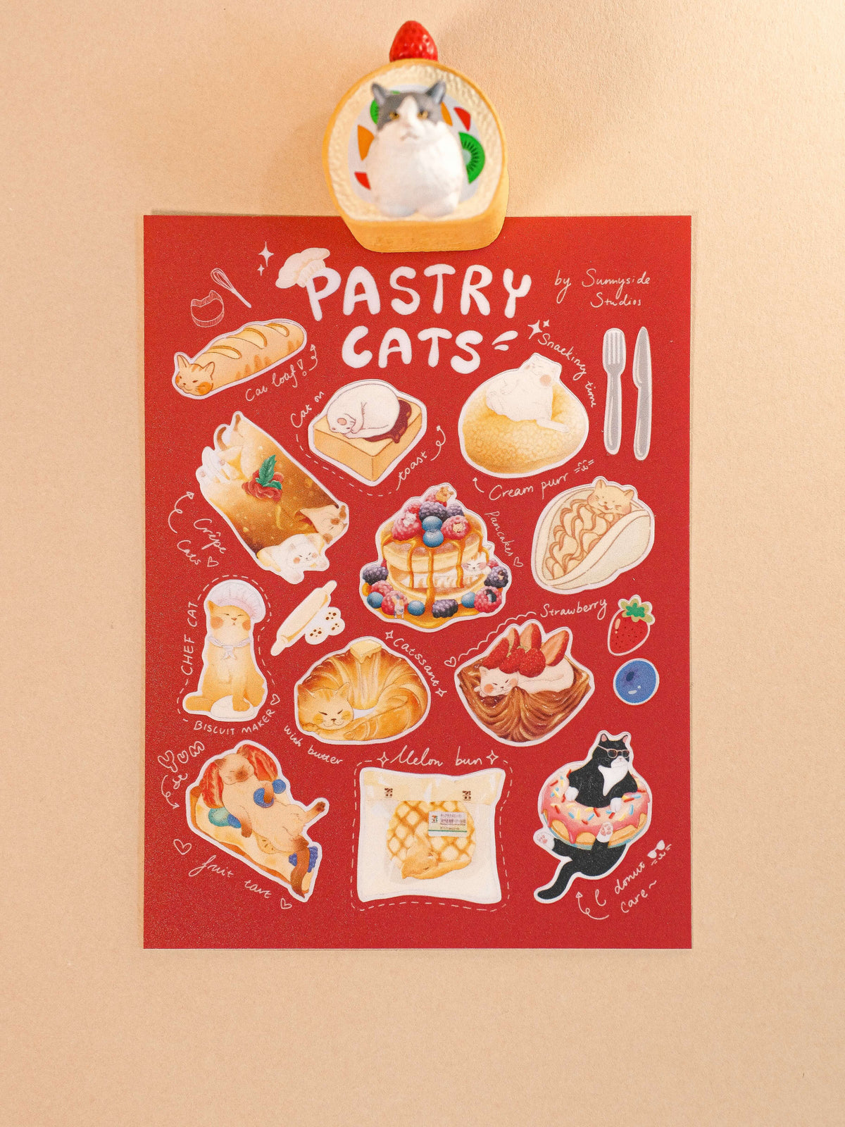 Pastry Cats Sticker Sheet