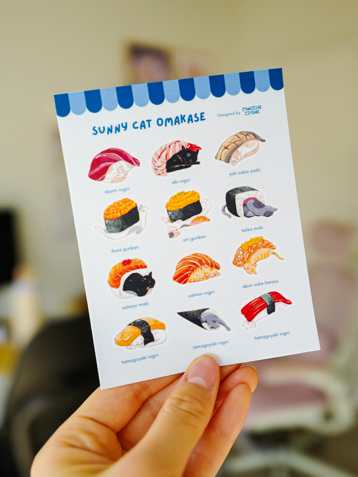 Omakase Cats Sticker Sheet