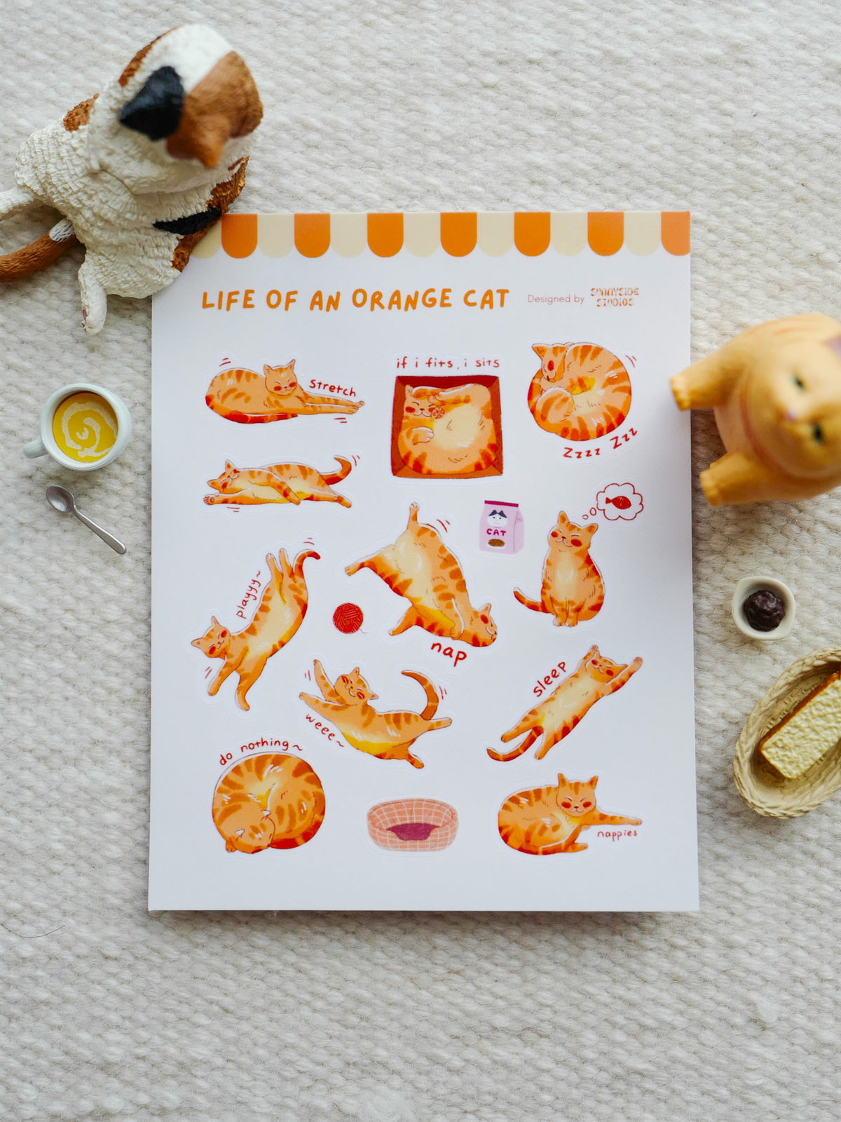 Orange Cat Sticker Sheet