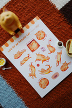 Orange Cat Sticker Sheet