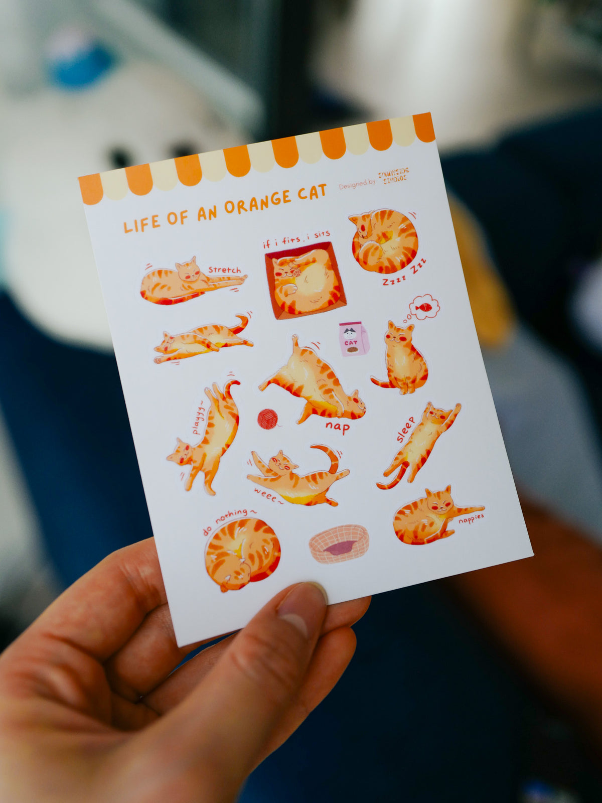Orange Cat Sticker Sheet