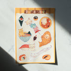 Sushi Cats Sticker Sheet