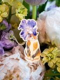 Cat with Iris Umbrella Sticker