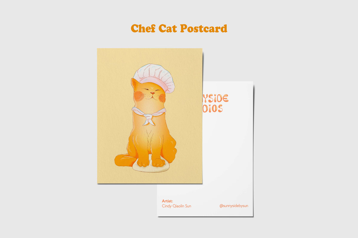 Chef Cat Postcard