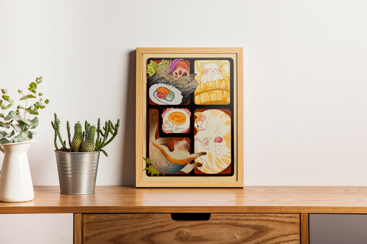 Bento Cats Art Print