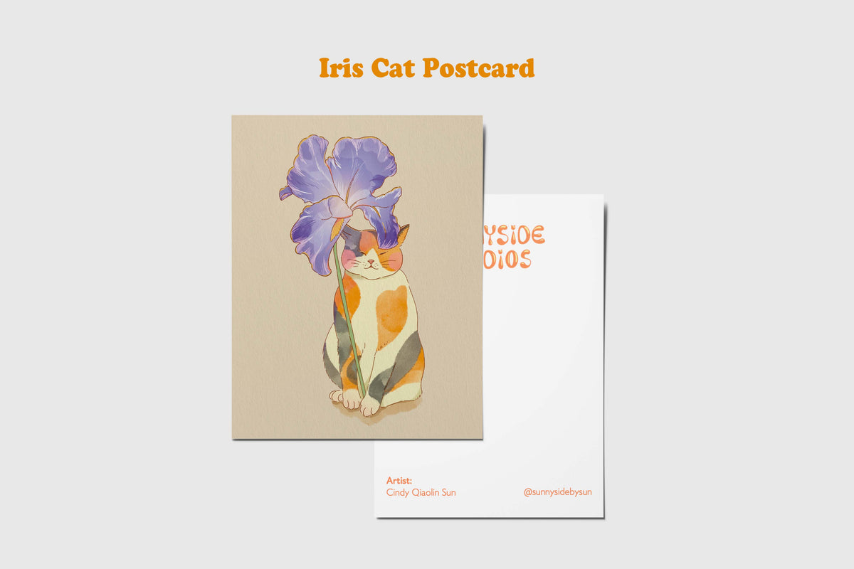 Iris Cat Postcard